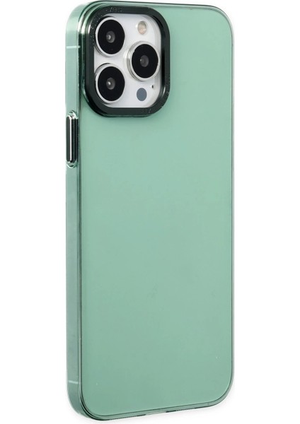 Newface iPhone 13 Pro Max Kılıf Anka Pc Sert Metal Kapak - Yeşil