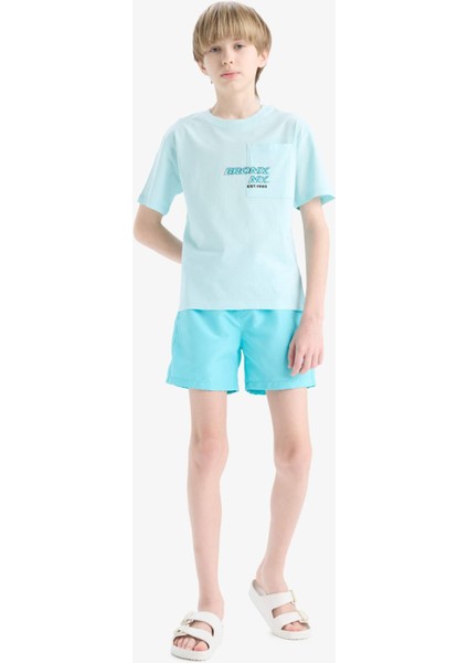 Erkek Çocuk Bisiklet Yaka Baskılı Kısa Kollu Tişört E0098A825SM fiyatları