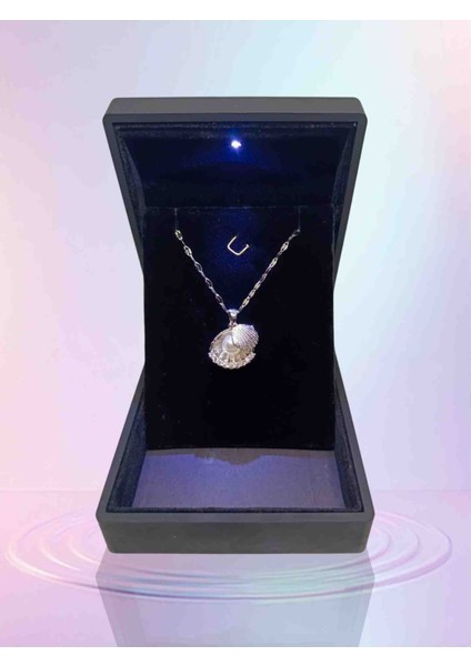 Işıklı Premium Kutuda Istiridye Inci Çelik Kolye fiyatları