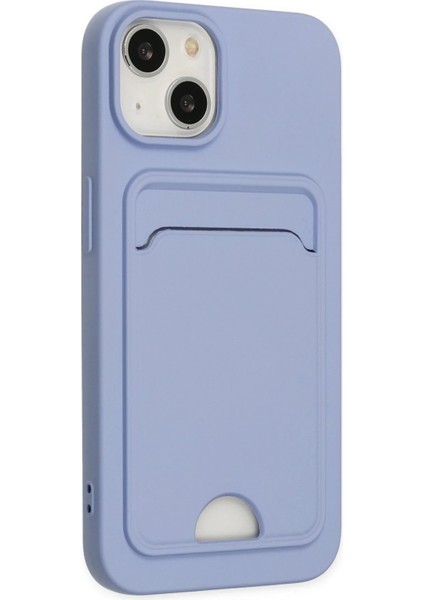 Newface iPhone 14 Plus Kılıf Kelvin Kartvizitli Silikon - Lila