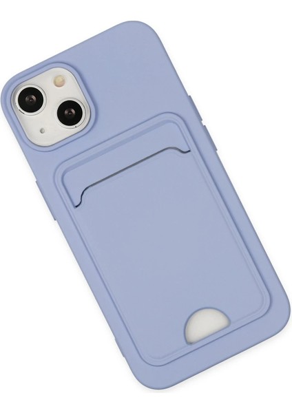 Newface iPhone 14 Plus Kılıf Kelvin Kartvizitli Silikon - Lila