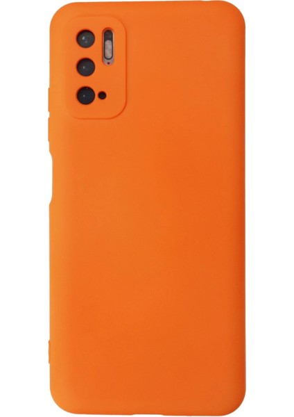 Newface Xiaomi Redmi Note 10 5g Kılıf Nano Içi Kadife Silikon - Turuncu