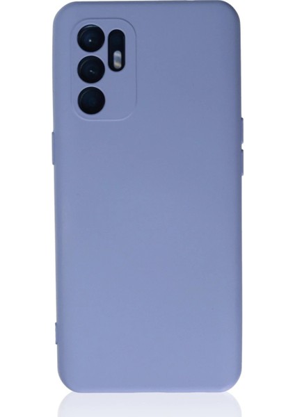 Newface Oppo Reno 6 Kılıf Nano Içi Kadife Silikon - Lila