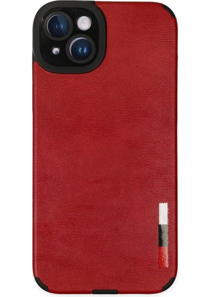 Newface iPhone 14 Plus Kılıf Loop Deri Silikon - Kırmızı
