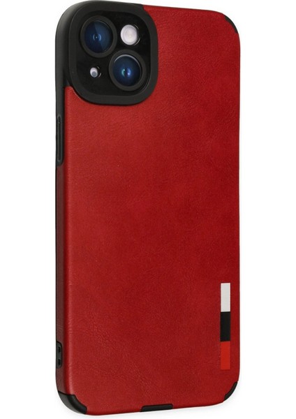 Newface iPhone 14 Plus Kılıf Loop Deri Silikon - Kırmızı