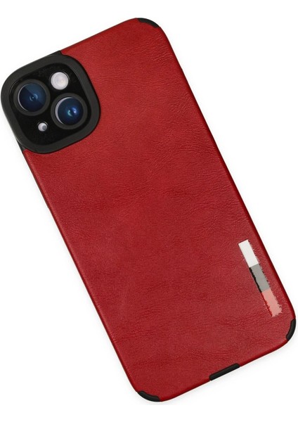 Newface iPhone 14 Plus Kılıf Loop Deri Silikon - Kırmızı