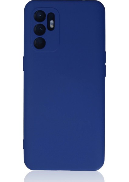 Newface Oppo Reno 6 Kılıf Nano Içi Kadife Silikon - Mavi