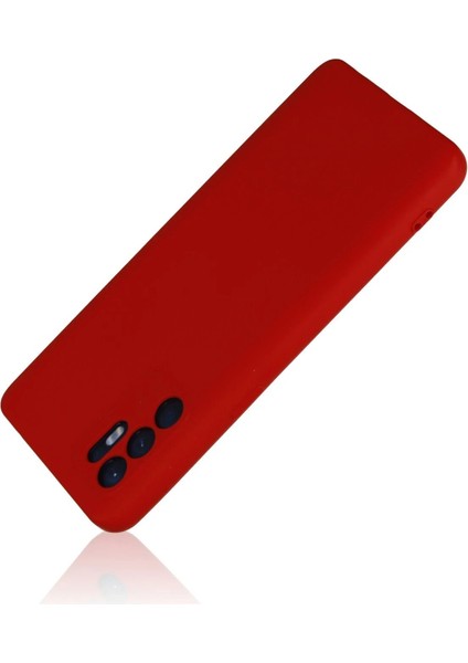 Newface Oppo Reno 6 Kılıf Nano Içi Kadife Silikon - Kırmızı modelleri