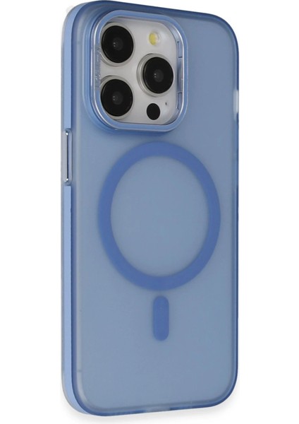 Joko iPhone 15 Pro Frost Standlı Magsafe Kapak - Sierra Blue