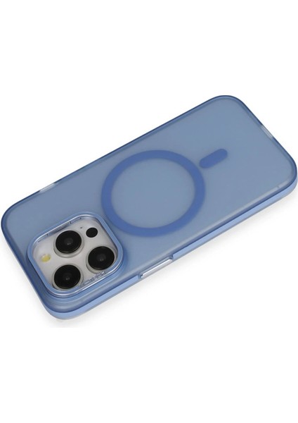 Joko iPhone 15 Pro Frost Standlı Magsafe Kapak - Sierra Blue