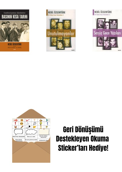 Basının Kısa Tarihi + Unutulmayanlar + Sessiz Gece Yazıları + Okuma Sticker'ları