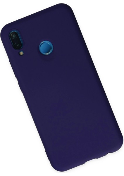 Newface Huawei P20 Lite Kılıf Nano Içi Kadife Silikon - Mor modelleri