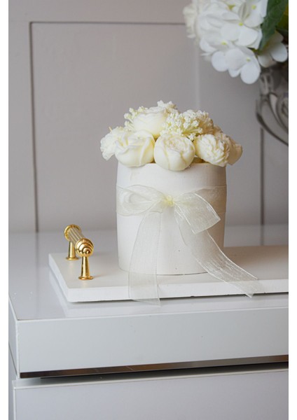 Elite Saksılı Dekoratif Kokulu Mum Buketi (15 Cm* 8 Cm) 1 Adet