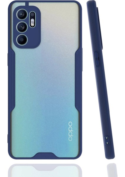 Newface Oppo Reno 6 Kılıf Platin Silikon - Lacivert