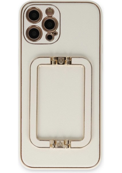Newface iPhone 12 Pro Kılıf Coco Elit Kapak - Beyaz