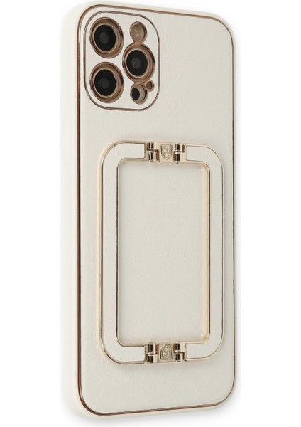 Newface iPhone 12 Pro Kılıf Coco Elit Kapak - Beyaz