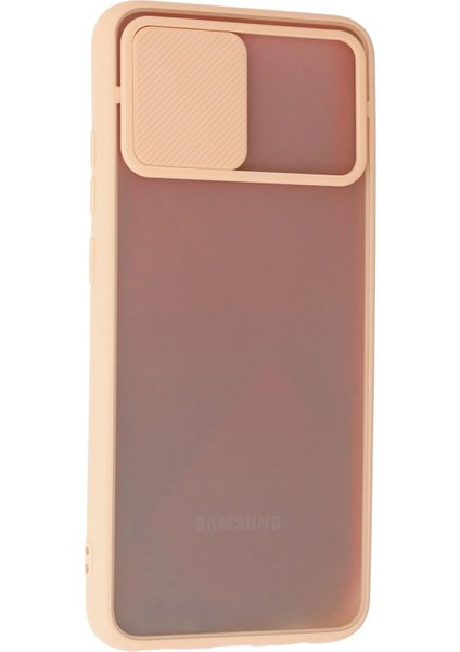 Newface Samsung Galaxy A02S Kılıf Palm Buzlu Kamera Sürgülü Silikon - Pembe modelleri