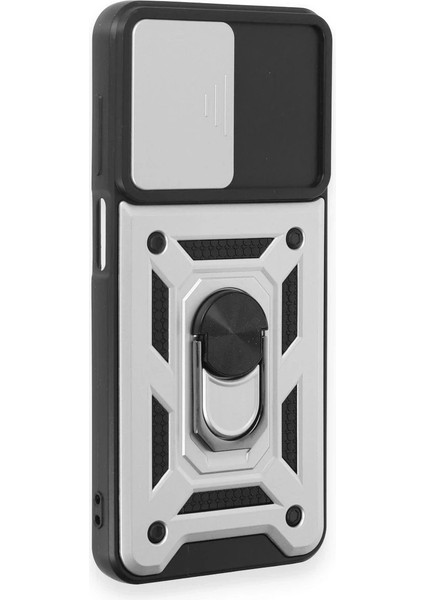 Newface Samsung Galaxy M14 5g Kılıf Pars Lens Yüzüklü Silikon - Gümüş fiyatları