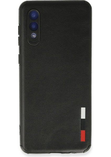 Newface Samsung Galaxy A02 Kılıf Loop Deri Silikon - Siyah