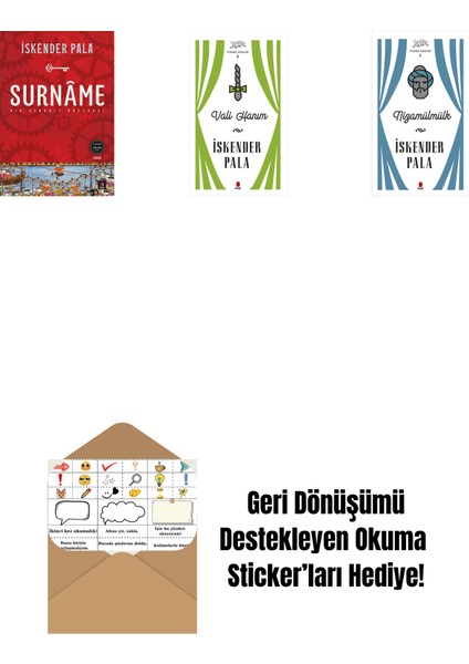 Surnâme - Bir Osmanlı Mâcerası + Vali Hanım (Ciltli) + Nizamülmülk (Ciltli) + Okuma Sticker'ları