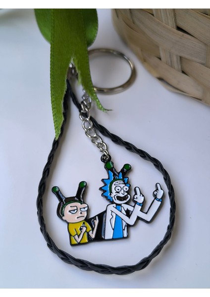 Elite Rick And Morty Anahtarlık Deri Aksesuarlı 1 Adet