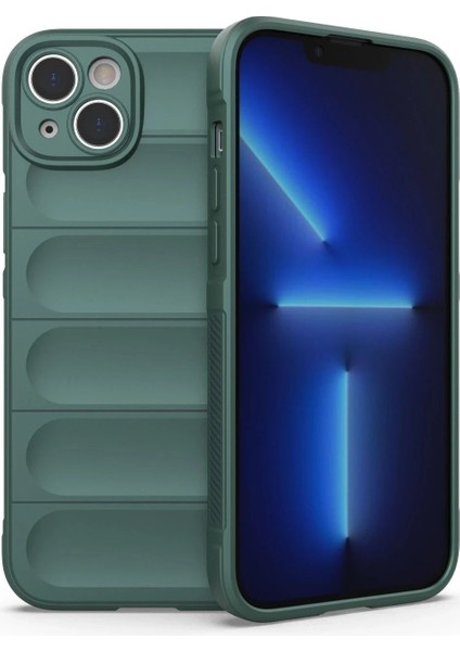 Newface iPhone 15 Kılıf Optimum Silikon - Koyu Yeşil