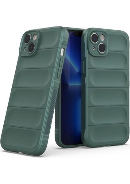 Newface iPhone 15 Kılıf Optimum Silikon - Koyu Yeşil