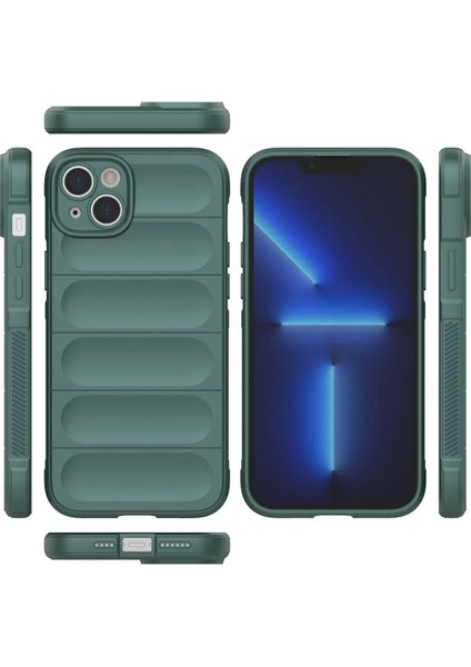 Newface iPhone 15 Kılıf Optimum Silikon - Koyu Yeşil