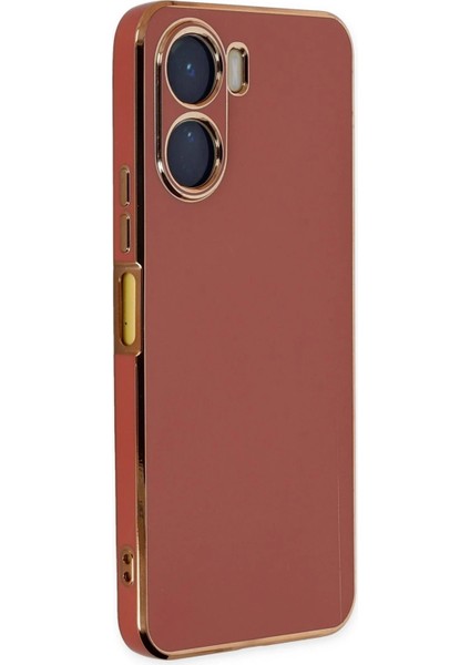 Newface Vivo Y16 Kılıf Volet Silikon - Kırmızı