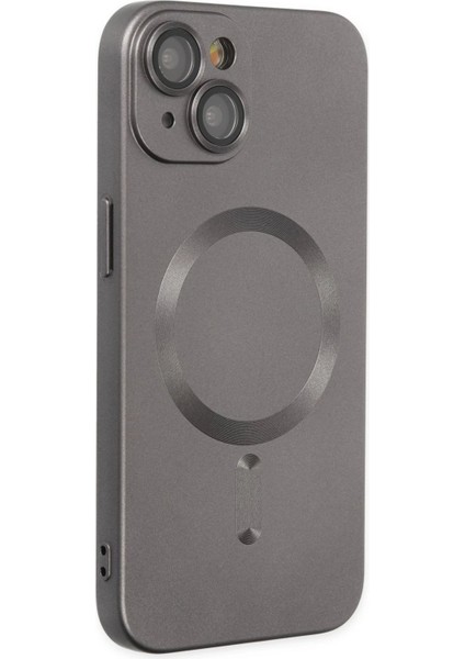 Newface iPhone 14 Plus Kılıf Moshi Lens Magneticsafe Silikon - Füme