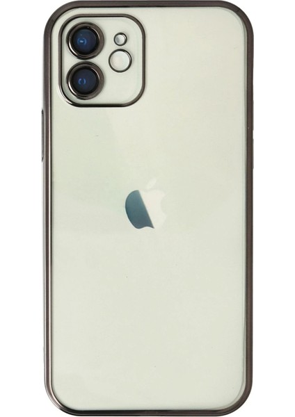 Newface iPhone 12 Kılıf Razer Lensli Silikon - Siyah