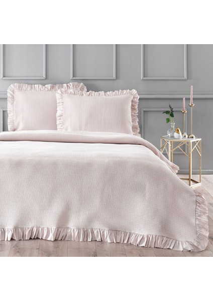 Bsp Tek Kişilik Yatak Örtüsü Seti Pamuklu Modern Tasarım 160x230 cm Taş Renk