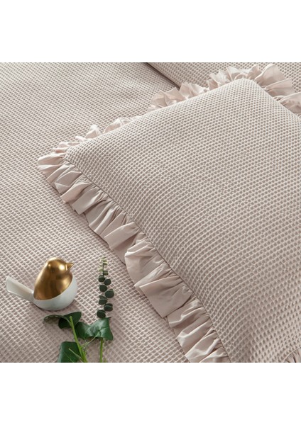 Bsp Tek Kişilik Yatak Örtüsü Seti Pamuklu Modern Tasarım 160x230 cm Taş Renk fiyatları