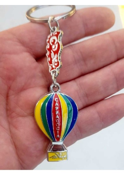 Elite Kapadokya Balon Metal Anahtarlık Çift Taraflı 1 Adet 1 Adet