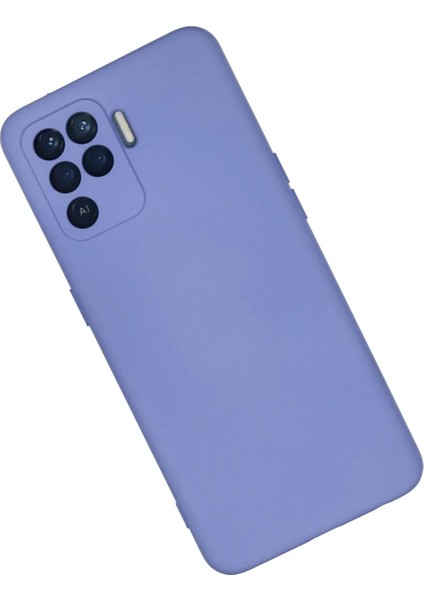 Newface Oppo Reno 5 Lite Kılıf Nano Içi Kadife Silikon - Lila modelleri