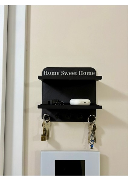 Elite 3D Baskı - Home Sweet Home Duvar Tipi Anahtarlık – Şık ve Pratik! - Kapı Girişi Anahtarlık 1 Adet