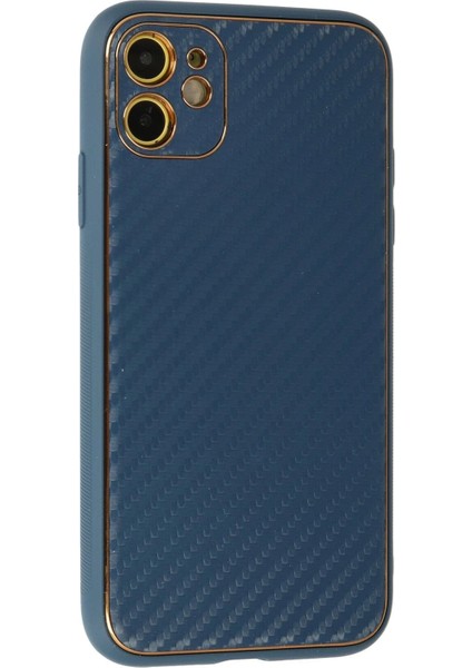 Newface iPhone 12 Kılıf Coco Karbon Silikon - Mavi