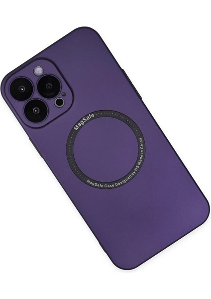 Newface iPhone 14 Pro Kılıf Jack Magneticsafe Lens Silikon - Mor modelleri