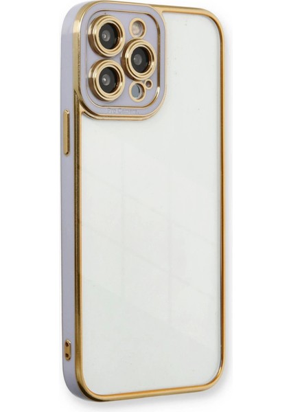 Newface iPhone 13 Pro Max Kılıf Liva Lens Silikon - Lila