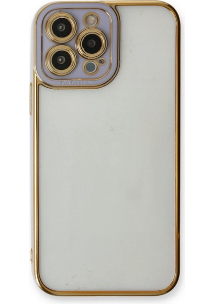 Newface iPhone 13 Pro Max Kılıf Liva Lens Silikon - Lila