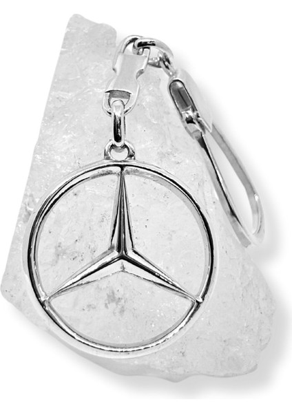 Elite Mercedes Amblemi Gümüş Anahtarlık 1 Adet