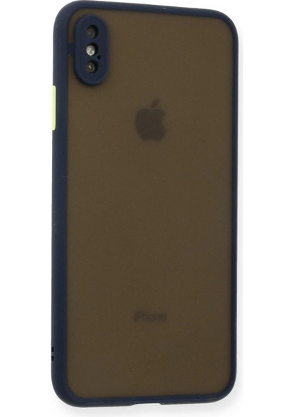 Newface iPhone Xs Max Kılıf Montreal Silikon Kapak - Lacivert