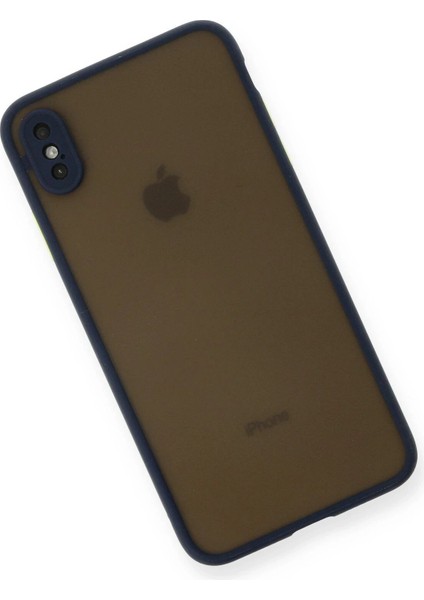 Newface iPhone Xs Max Kılıf Montreal Silikon Kapak - Lacivert