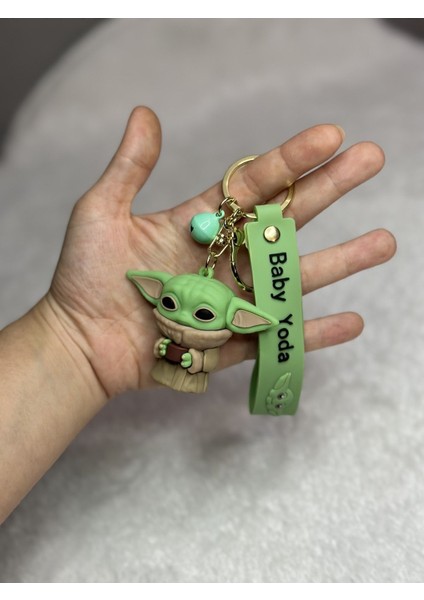Elite Baby Yoda Üç Boyutlu Büyük Boy Silikon Anahtarlık&çanta Süsü 1 Adet