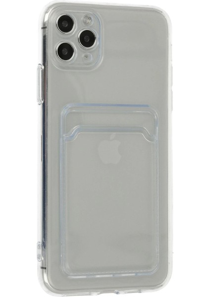 Newface iPhone 11 Pro Max Kılıf Kart Şeffaf Silikon - Şeffaf
