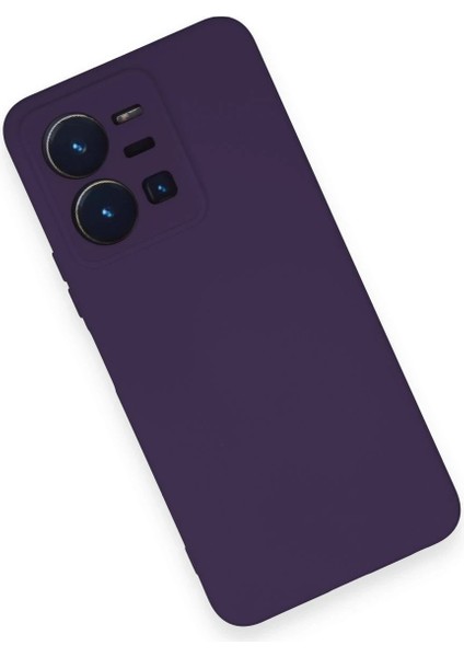 Newface Vivo Y35 Kılıf Nano Içi Kadife Silikon - Mor modelleri