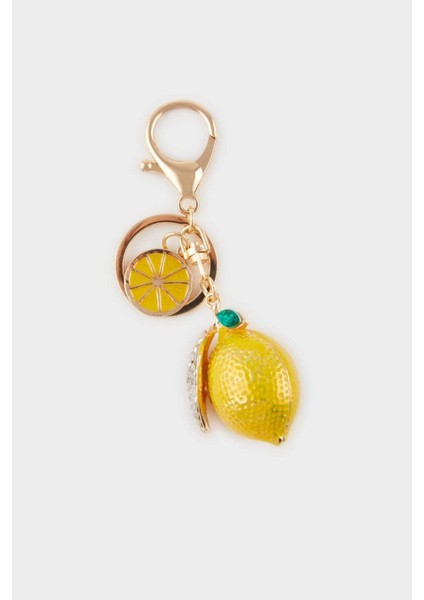 Elite Kadın Limon Detaylı Charm Anahtarlık F4166AXNS 1 Adet