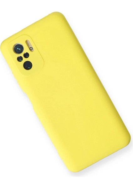 Newface Xiaomi Redmi Note 10 Kılıf Nano Içi Kadife Silikon - Sarı modelleri
