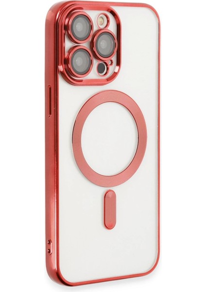 Newface iPhone 13 Pro Kılıf Kross Magneticsafe Kapak - Kırmızı