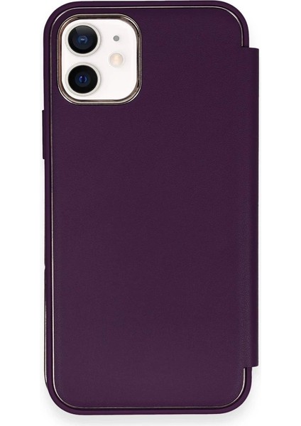 Newface iPhone 11 Kılıf Dolpin Kapaklı - Derin Mor